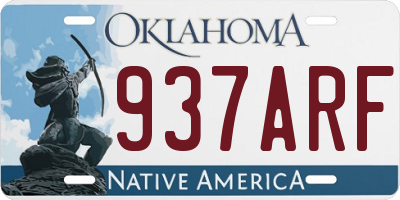 OK license plate 937ARF
