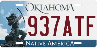 OK license plate 937ATF