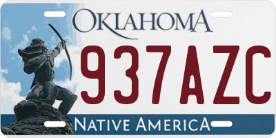 OK license plate 937AZC