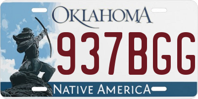 OK license plate 937BGG