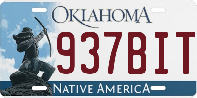 OK license plate 937BIT