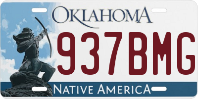 OK license plate 937BMG