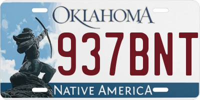OK license plate 937BNT