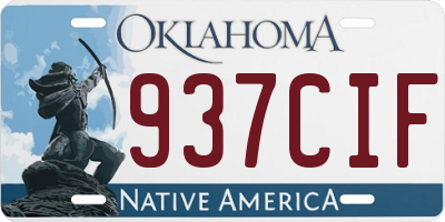 OK license plate 937CIF