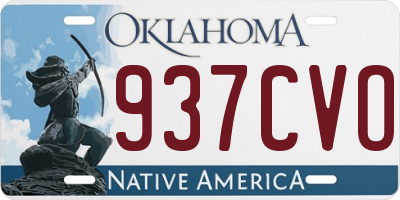 OK license plate 937CVO