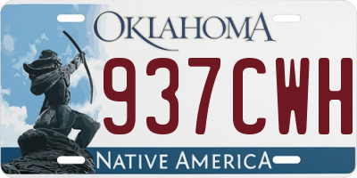 OK license plate 937CWH