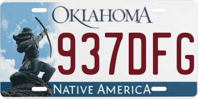 OK license plate 937DFG