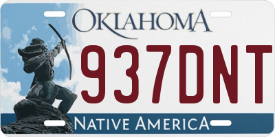 OK license plate 937DNT