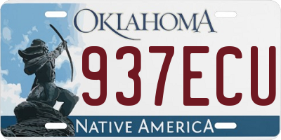 OK license plate 937ECU