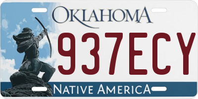 OK license plate 937ECY