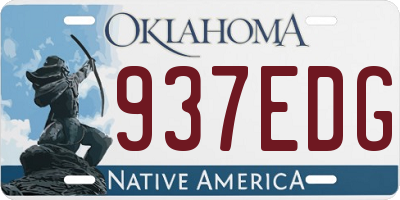 OK license plate 937EDG