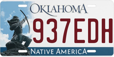 OK license plate 937EDH
