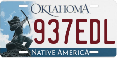 OK license plate 937EDL