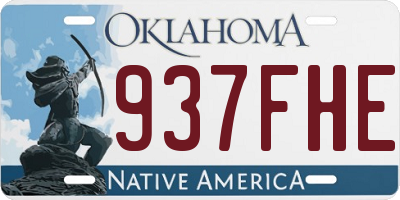 OK license plate 937FHE