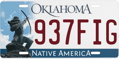 OK license plate 937FIG