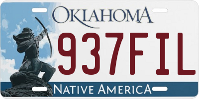 OK license plate 937FIL