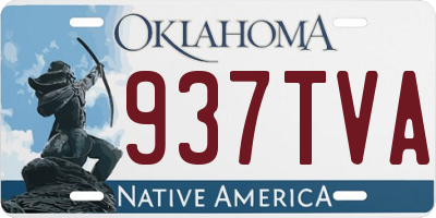 OK license plate 937TVA