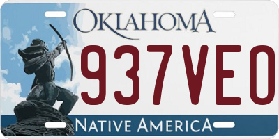 OK license plate 937VEO
