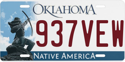 OK license plate 937VEW