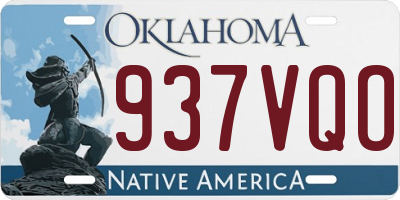OK license plate 937VQO