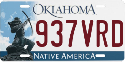 OK license plate 937VRD