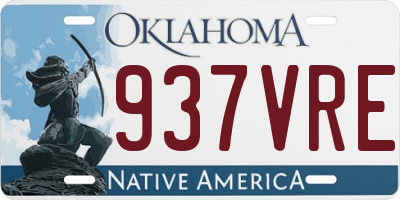 OK license plate 937VRE