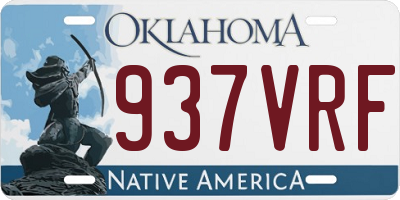 OK license plate 937VRF