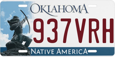 OK license plate 937VRH