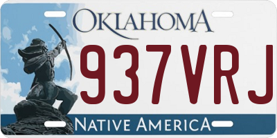OK license plate 937VRJ