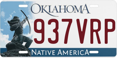 OK license plate 937VRP