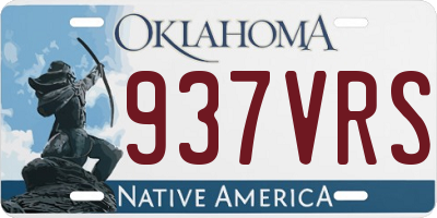 OK license plate 937VRS