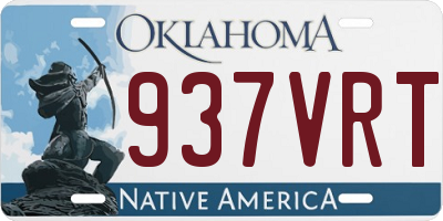 OK license plate 937VRT