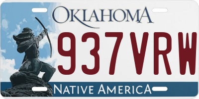 OK license plate 937VRW