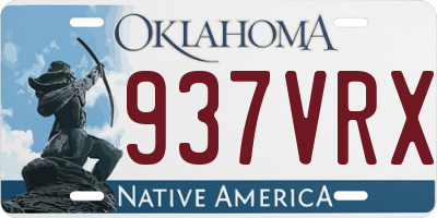 OK license plate 937VRX
