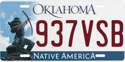 OK license plate 937VSB
