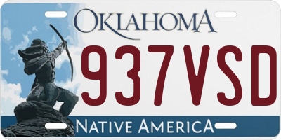 OK license plate 937VSD