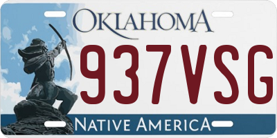 OK license plate 937VSG