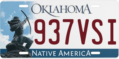OK license plate 937VSI