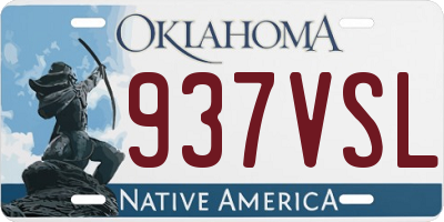 OK license plate 937VSL