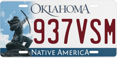 OK license plate 937VSM