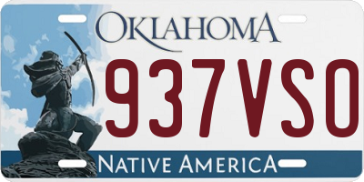 OK license plate 937VSO