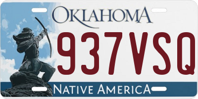 OK license plate 937VSQ