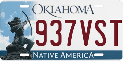 OK license plate 937VST