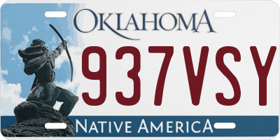 OK license plate 937VSY