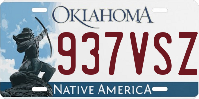 OK license plate 937VSZ