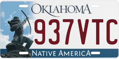 OK license plate 937VTC