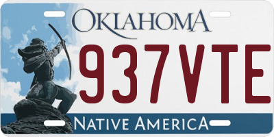OK license plate 937VTE