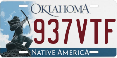 OK license plate 937VTF