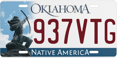 OK license plate 937VTG