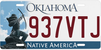 OK license plate 937VTJ